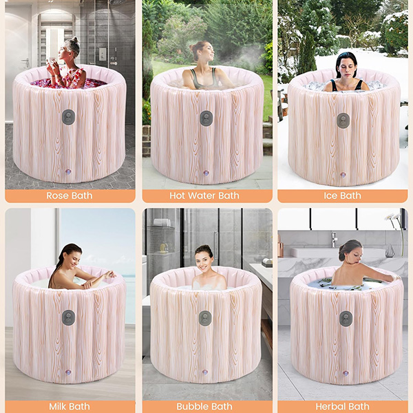 Foldable Pink Inflated Ice Water Tub