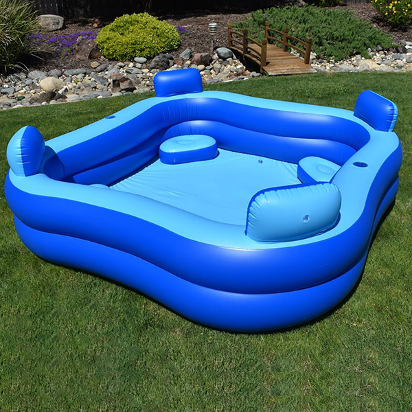 Comfy-Seat Blow-Up Pool for Families