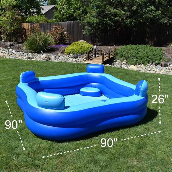 Comfy-Seat Blow-Up Pool for Families