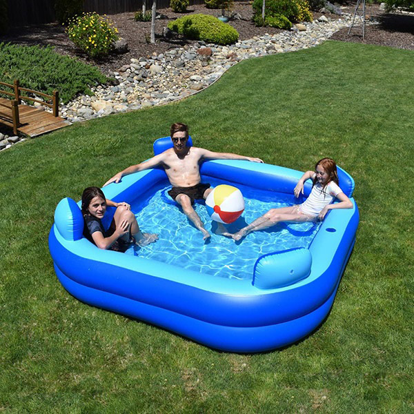 Comfy-Seat Blow-Up Pool for Families