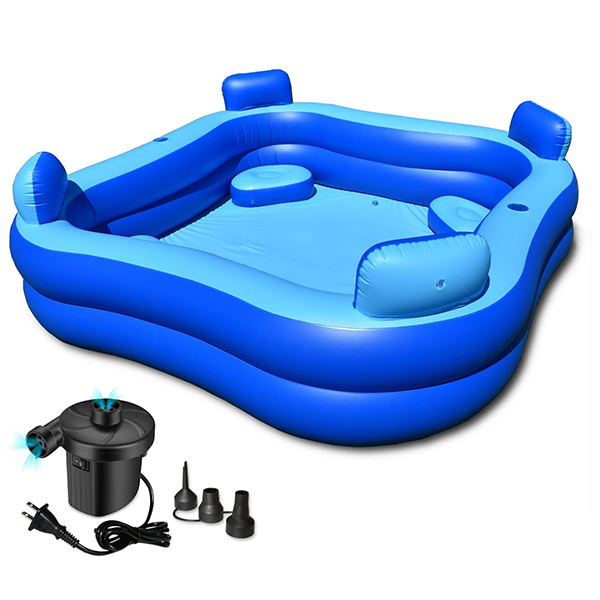 Comfy-Seat Blow-Up Pool for Families