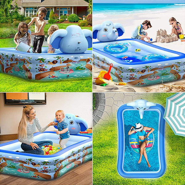 Piscine gonflable pour enfants Elephant avec gicleurs