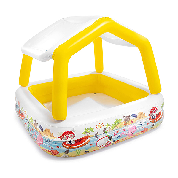 Sun Shade Canopy Inflatable Kiddie Pool with Canopy