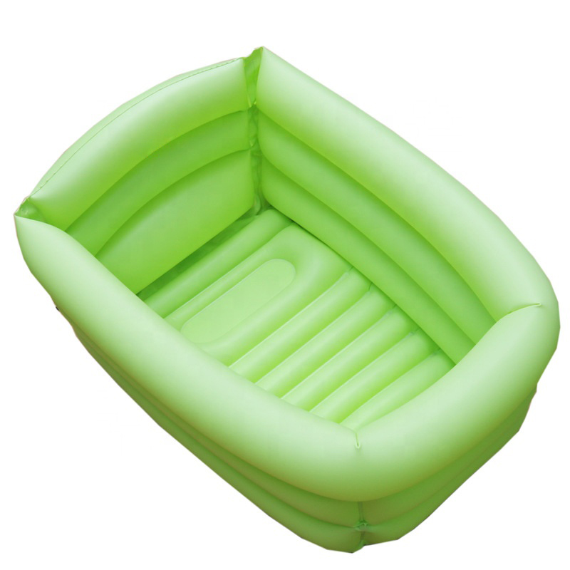 Child-Friendly Green Soft-Edge Swimming Pool