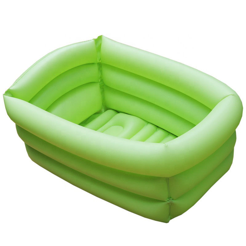 Child-Friendly Green Soft-Edge Swimming Pool