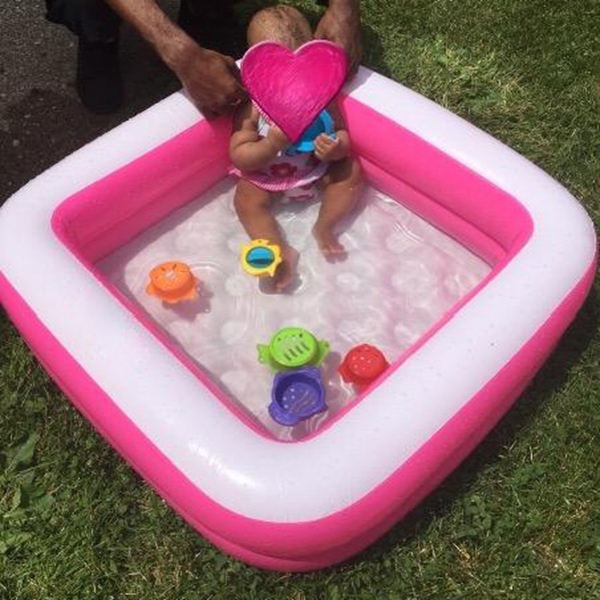 Quadratischer aufblasbarer Swimmingpool der Kinder mit Bubble Bottom