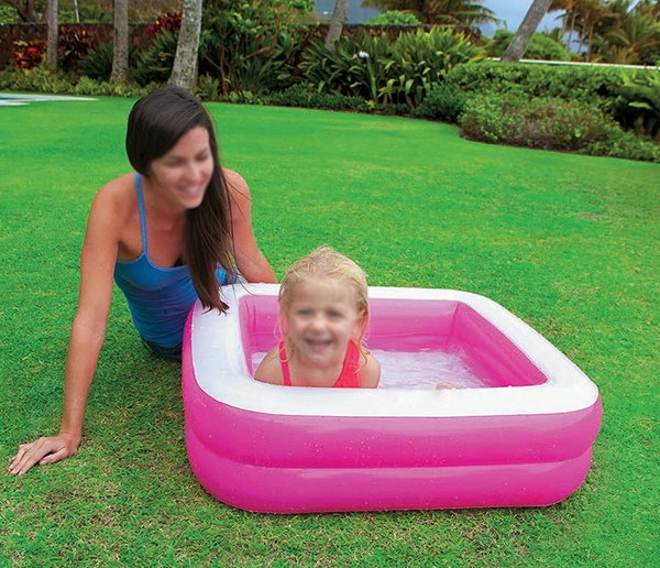 Quadratischer aufblasbarer Swimmingpool der Kinder mit Bubble Bottom