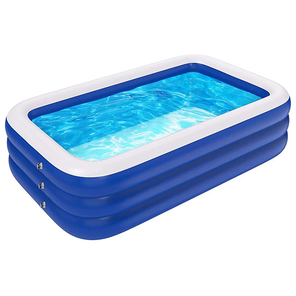 Inflatable Rectangular Kiddie Pool for Play Toy