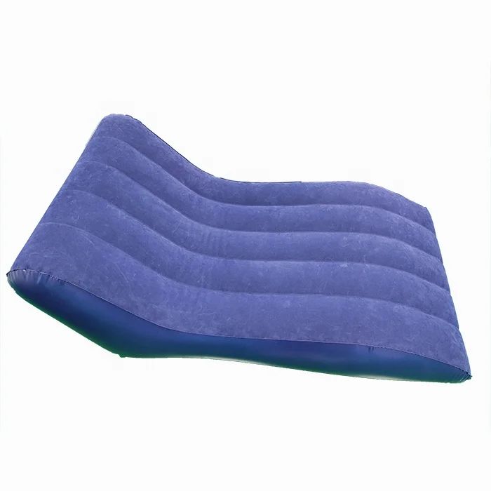 Blue Inflatable Curved Bed