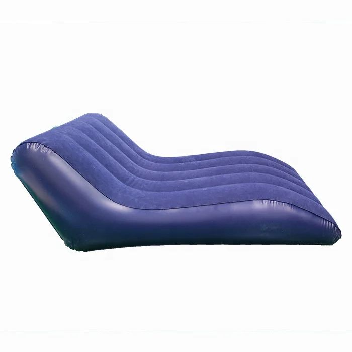 Blue Inflatable Curved Bed