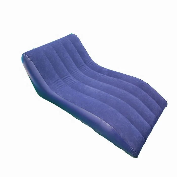 Blue Inflatable Curved Bed