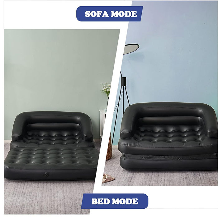 Black Inflatable Sofa Bed