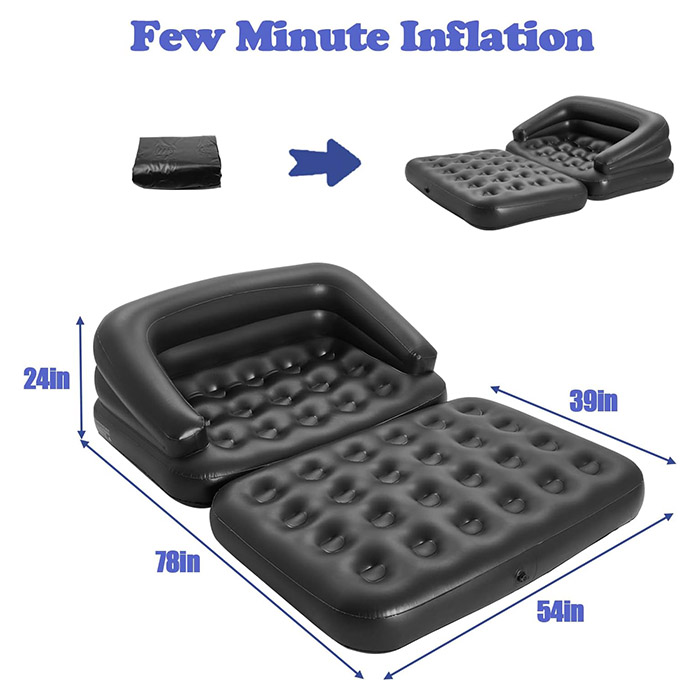 Black Inflatable Sofa Bed