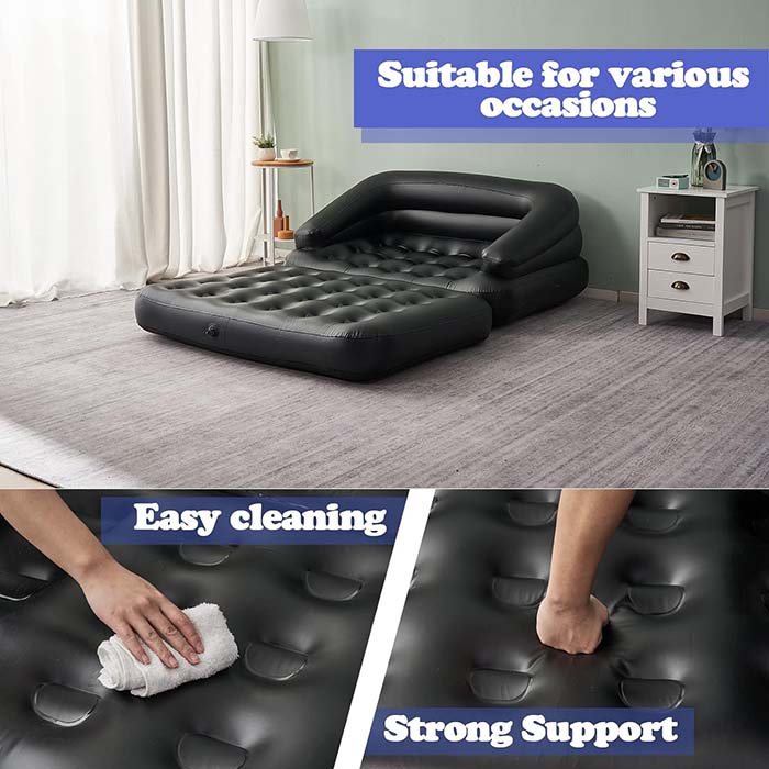 Black Inflatable Sofa Bed