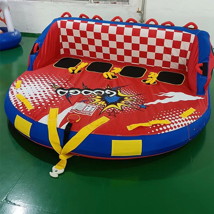 Red Double Traction Inflatable Towable Tube