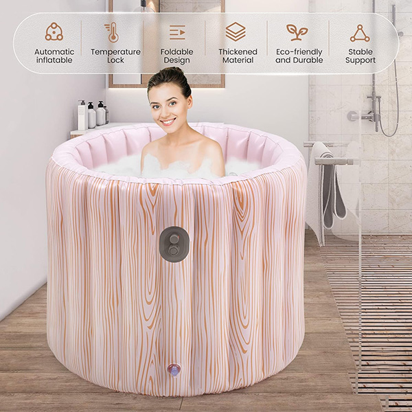 Foldable Pink Inflated Ice Water Tub