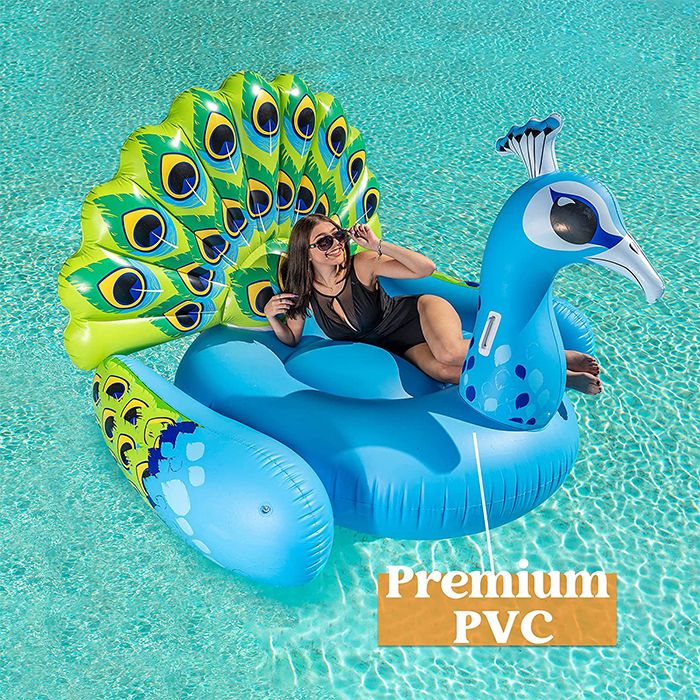 peacock rideable floating row 1